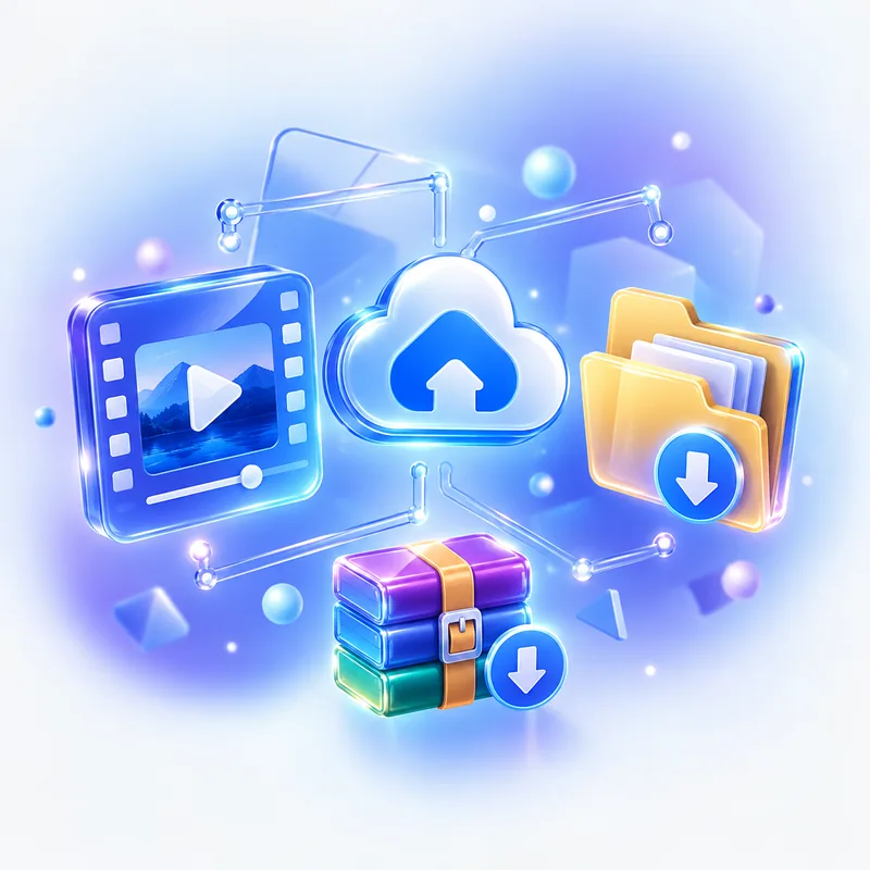 TeraBox video formats: HD, MP4, ZIP and folders